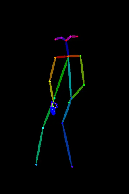 正常坐姿与站着弯腰 / Normal sitting posture and bending over while standing (full body)