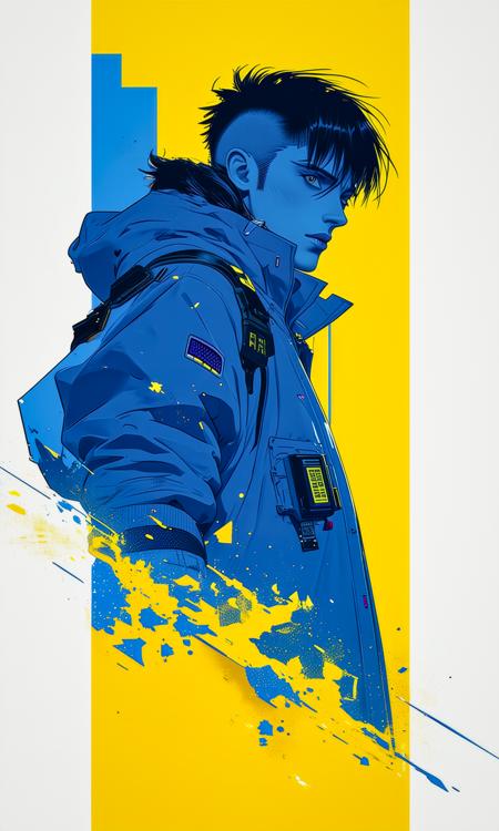 ORIGINAL PROMPT: 90s science fiction anime in the style of cowboy bebop, moebius, done as graphic novel art, using complementary color palette.A depiction of the Cowboy Bebop anime character, Ein.
PRODUCTION PROMPT: Original prompt was used. <lora:cg_concept_style:0.64> <lora:dr_diffusion_negative_detail_enhancer_pnte_2_0:-0.42>