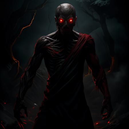 <lora:RPGGhast:1>ghast, solo, red eyes, glowing eyes, 1boy, male focus, glowing, standing