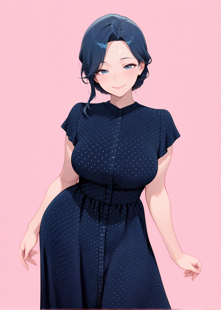 【COSTUME】Navy Blue Polka Dot Dress (Commission) v2.0