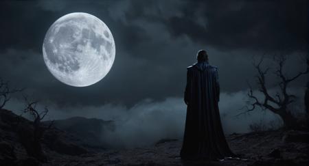 Dark Fantasy Art of (Cinematic Film stock footage style) in (arri alexa style) (Kodak film print style), hyperrealism
 <lora:Vampire-000003:1>
a blue moon with a black background vampire style, dark, moody, dark fantasy style