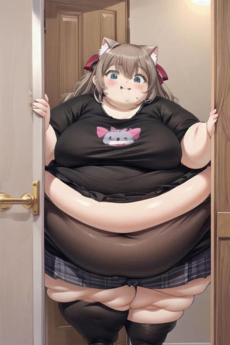 stuckindoor fat obese morbidlyobese fat girl fatgirl stuck in door obese girl morbidly obese girl