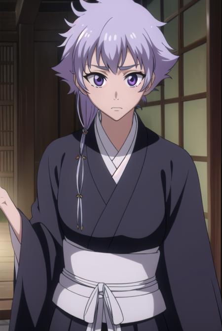 isanekotetsu, <lyco:isanekotetsuv2-lyco-nochekaiser:1>,
isane kotetsu, short hair, braid, purple hair, (purple eyes:1.1), hair braid,
BREAK long sleeves, japanese clothes, kimono, haori, black kimono, hakama, black hakama,
BREAK indoors,
BREAK looking at viewer, (cowboy shot:1.5),
BREAK <lyco:GoodHands-beta2:1>, (masterpiece:1.2), best quality, high resolution, unity 8k wallpaper, (illustration:0.8), (beautiful detailed eyes:1.6), extremely detailed face, perfect lighting, extremely detailed CG, (perfect hands, perfect anatomy),