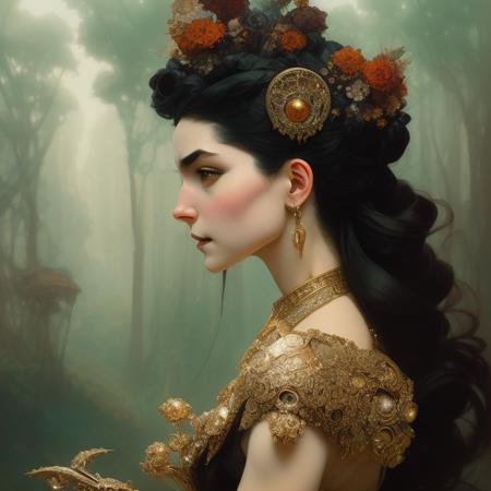 beautiful woman, skeleton warrior, gothic, victorian ornaments and victorian gothic ornaments, by peter mohrbacher and greg rutkowski, thomas kinkade, alphonse mucha, art deco, art nouveau, highly detailed, smooth, sharp focus, art by mark brooks, takato yamamoto, ilya kuvshinov, krenz cushart, artgerm, 4k, masterpiece, fine details, art by rfktrstyle