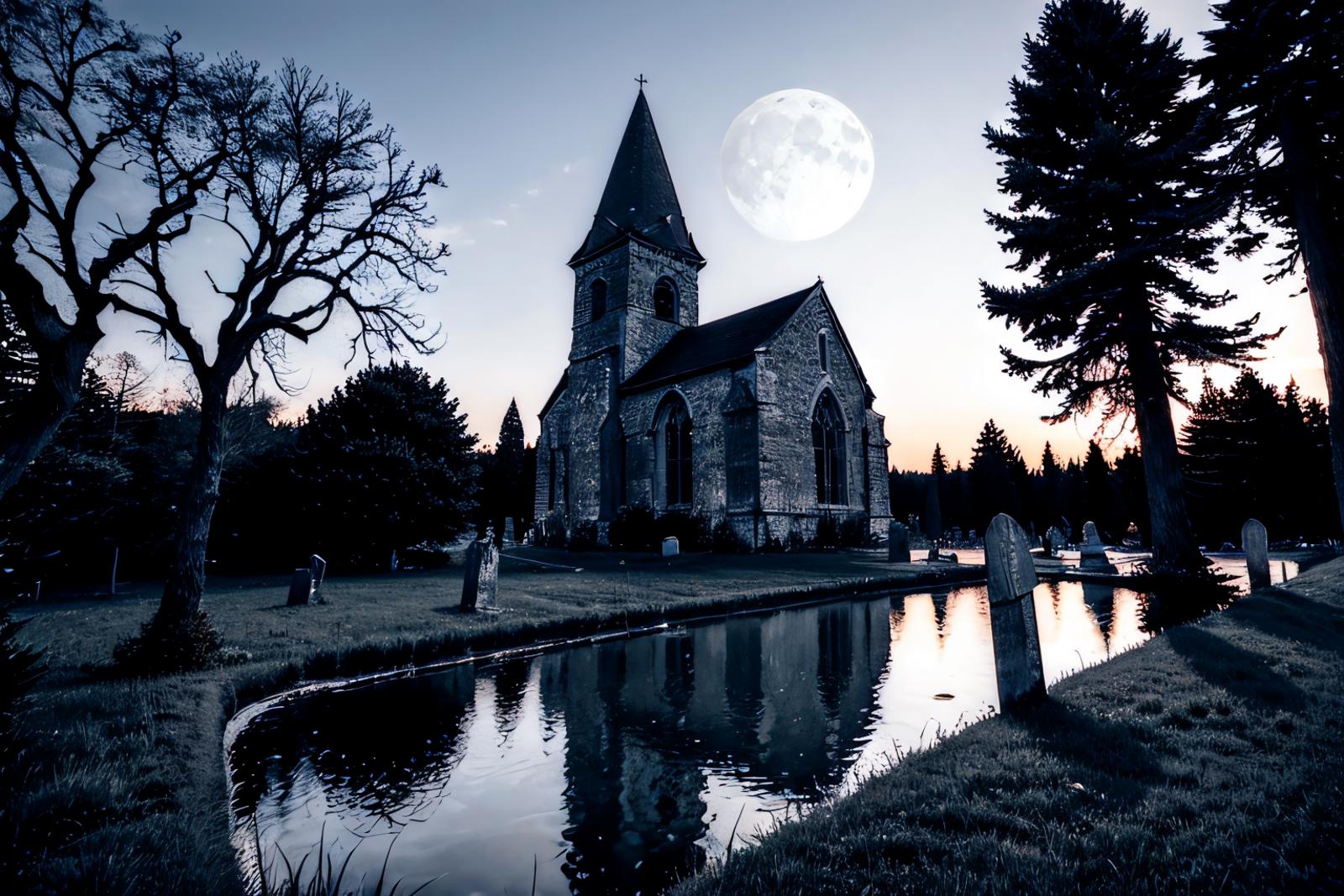 Edob Church Cemetery Creepy Night image by edobgames