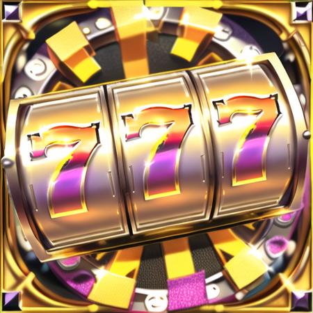 Slot machine, letter 7 inside,number 7,no humans, still life,Metal border, square frame, three-dimensional, shiny, no humans, still life, 3D, sparkle, high quality <lora:lougouv2-000018:1>