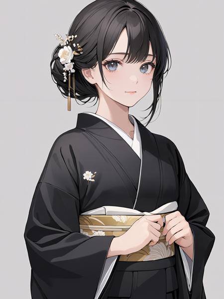 tomesode,black kimono,obi