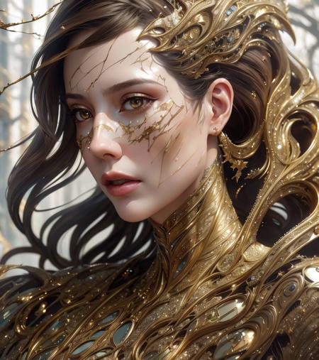 photo, 8k portrait of beautiful cyborg with brown hair, intricate, elegant, highly detailed, majestic, digital photography, art by artgerm and ruan jia and greg rutkowski surreal painting gold butterfly filigree, broken glass, (masterpiece, side lighting, finely detailed beautiful eyes: 1.2), hdr, realistic, high definition <lora:ornate:1.99> <lora:M4rbleSCNEWCIVIT(1):1>