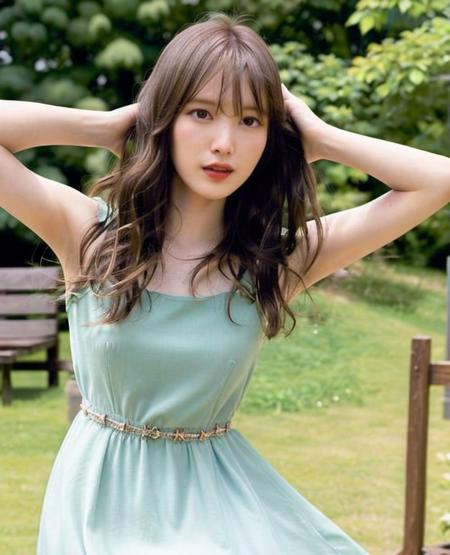 upper body portrait of  slender 1girl, <lora:Tarumi:1>,  split bang, wavy hair, dress, spin:0.5, dance, at Liechtenstein town, out door, close up , look at viewer