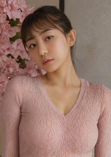 a beautiful picture of pyopyoaple, masterpiece, photorealistic, woman, detailed, 4k, HDR, backlighting, bloom, light, RAW color photo,(fully in frame:1.1), detailed skin texture, (blush:0.5), (goosebumps:0.5), shirt<lora:pyopyoaple:1>