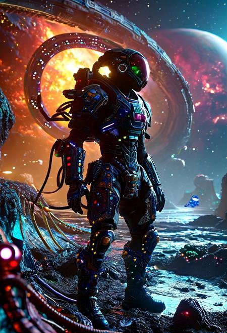 DonMX3n0XL, 
Bug Hunt V: The Venusian Standoff
Threat Classification: High Priority Mission
Authorisation Required: Rick & Johnny Special Access Only
Operation Status: Active Engagement Initiated
Objective Summary:
Rick and Jonny have been tasked by Galactic Command to confront a dangerous alien threat discovered mining operations near Pluto's orbit. Intelligence reports suggest these hostile entities may actually descend directly from native species deported millennia ago during first contact protocols gone awry. Their tentacled biology now evolved into fearsome biomass clusters capable of overwhelming human forces left unawares...
Under directive of Operation Shrouded Space No Stra, our finest xenobiologists were summoned to analyze potential weaknesses exploitations prior deployment of Sigma-6 special ops team led by Captain Quadruple Foiled Icky Qwerty.
3d-rendering, concept-art, digital, dreaminess, futuristic, multimedia, sculpture, virtual-reality,
eeriness, fantasy, other-worldliness, science-fiction, surreal, colorful, sci-fi style, technological, alien worlds, space themes, advanced civilizations, 
best quality, masterpiece, aesthetic, intricate details, highly detailed, ultra-detailed, absurdres, unreal engine, octane rendering, vivid, vibrant, volumetric lighting, sharp focus,