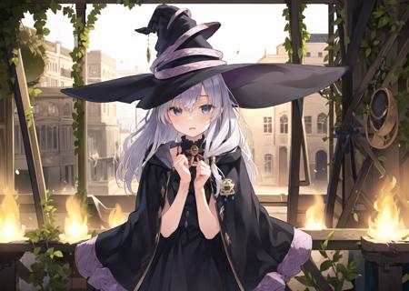 elaina 颜色_style_costume 服装类型_costume witch_hat brooch boots broom wand