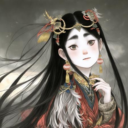 masterpiece, best quality, drawing,illustration, 1girl,style of zaodao, adult, small breasts,  <lora:7dvision0.4bzaodao:0.8>