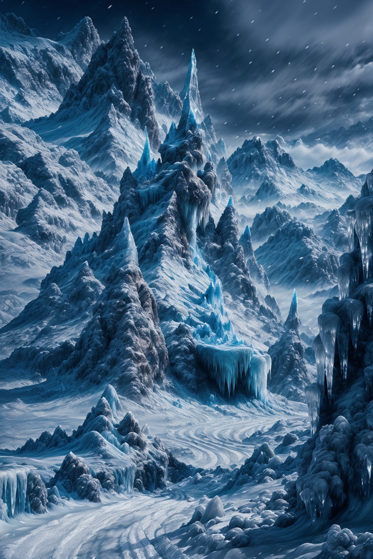 <lora:Xmas3:0.7> Xmas landscape with ice covered, fantasy, cinematic