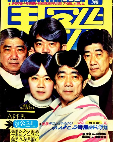 Musical Marvels: A TV Guide cover featuring legendary musicians like Yellow Magic Orchestra and Hikaru Utada, promising a symphony of music and a celebration of Japanese pop culture, musical legends:0.8, symphony:0.7, pop culture:0.7, celebration:0.6, music:0.6. , Retro_Magazine