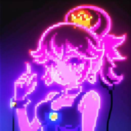 Pixel Neon Art image by SYK006