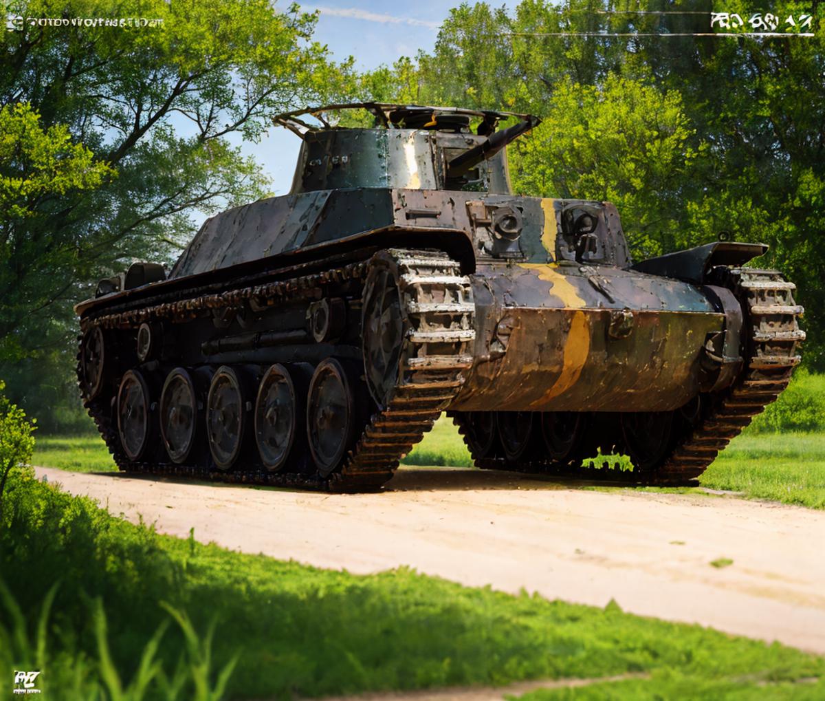 九七式中戦車旧砲塔新車体Type97middle tank old turret image by toshiakifutaba