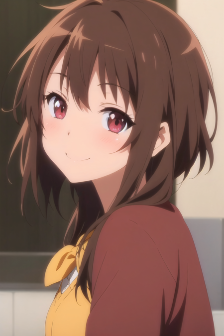 <lora:kyoto animation_artstyle_LoCon:0.5>, anime screencap, kyoto animation screencap, detailed eyes, smile, 1girl, side view, looking at viewer,