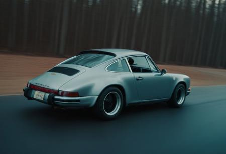 cinematic photo of a fast moving drifting classic Porsche 911, motion blur, moving tires, Movie Still, Film Still, Cinematic, Cinematic Shot, Cinematic Lighting