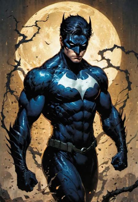 by Jim Lee,(strange but extremely beautiful:1.4),(masterpiece, best quality:1.4),in the style of nicola samori,nightwing venom,  Ukiyo-e Art