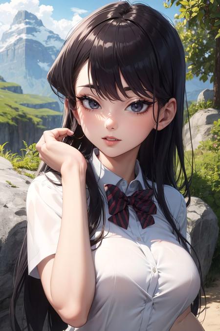 komi_shouko, school uniform, white shirt