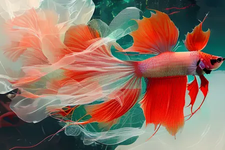 Graceful Betta: A Hyper-Realistic Digital Art Depiction