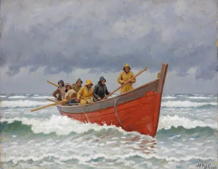 Skagen oil painting - Micheal Ancher Style