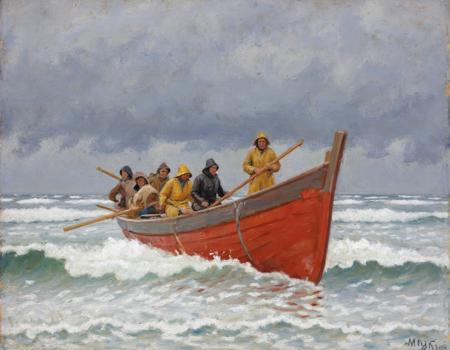 Skagen oil painting - Micheal Ancher Style Flux1-Dev
