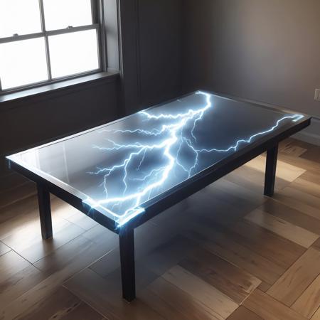 Indoor, a lightning table <lora:Lightning:0.8>