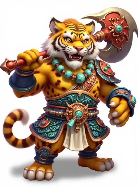 3D Chinese style game monsters,