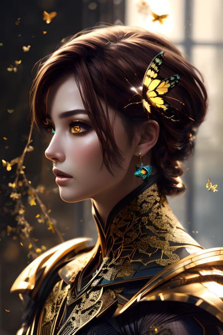 8k portrait of beautiful cyborg with brown hair, intricate, elegant, highly detailed, majestic, digital photography, art by artgerm and ruan jia and greg rutkowski surreal painting gold butterfly filigree, broken glass, (masterpiece, sidelighting, finely detailed beautiful eyes: 1.2), hdr, (detailed background window to a new dimension, plants and flowers:0.7) <lora:more_details:0.5> infinity, infinite symbol, 
DeepJourney
 <lora:DeepJourney2:1>