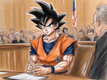 Masterpice,High Quality,
 <lora:PE_CourtRoomSketch:0.8> PECourtRoomSketch,
courtroom,son goku from dragonball z