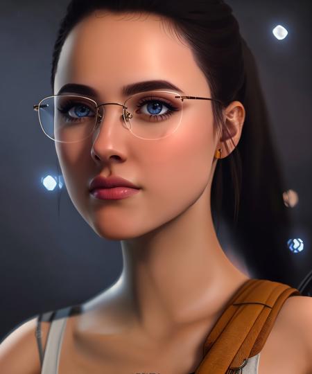 a woman, glasses, posing <lora:Mama:0.85>, (Artstation:1.3), (intricate:1.1), (elegant:1.1), (highly detailed:1.2), (great eye detail:0.7), (glowing eyes:0.5), (digital painting:1.2), (smooth:1.1), (sharp focus:1.2), (illustration:1.1), (3d:0.9), (3d_bacground:0.9), 8 k.