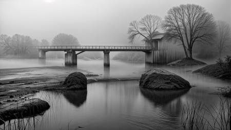 (RAW) breath taking landscape photo, (ultra gloomy, dark, atmospheric, black&white, foggy, wet), ERKOFA, (ultra realistic, ultra detailed, masterpiece, 8K) <lora:2ERKOFA:0.4> <lora:more_details:0.5> <lora:SDXLrender_v2.0:0.5><lora:LCM_Lora.safetensors:1><lora:LCM_Lora.safetensors:1>