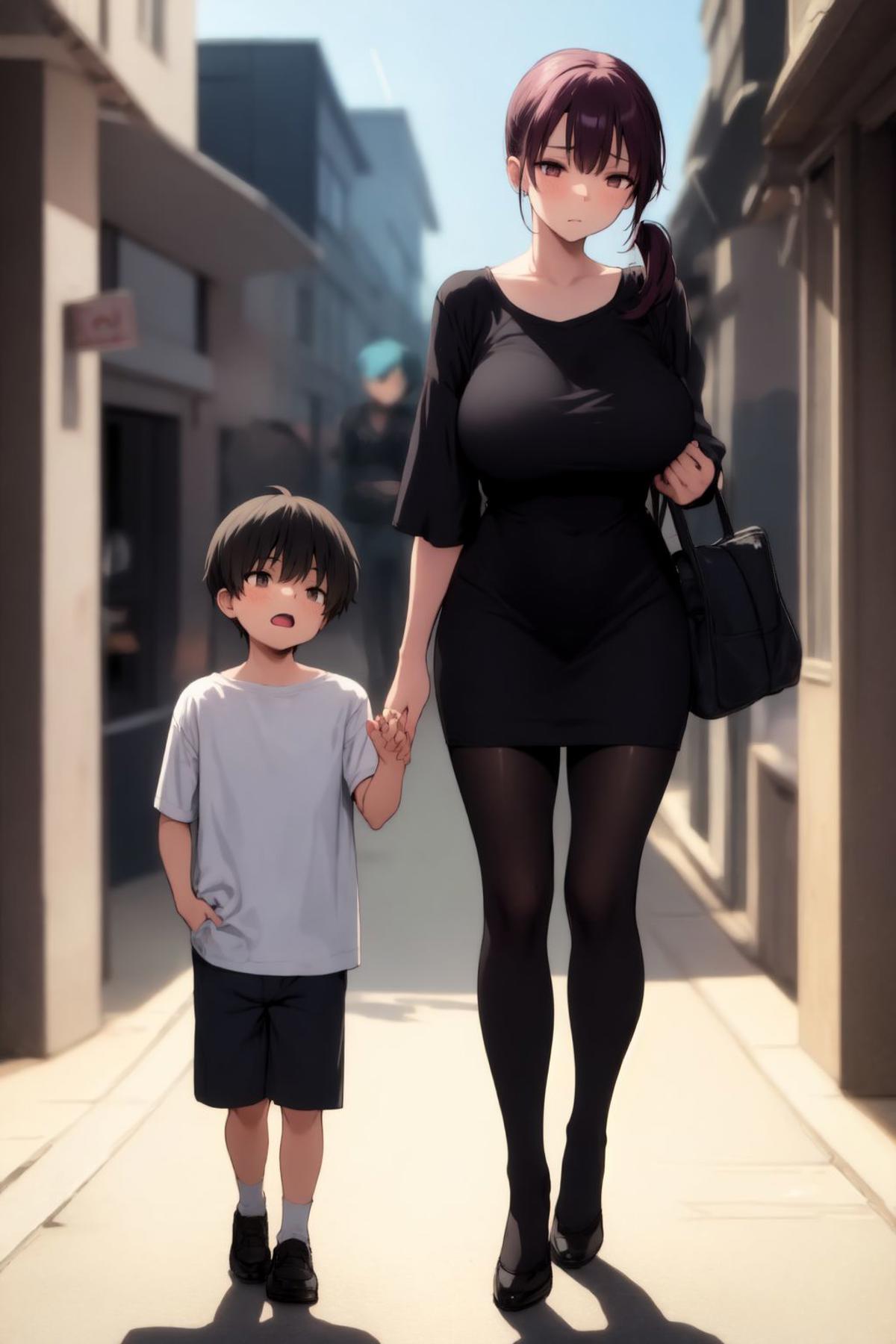 Big sis and little bro concept image by reweik