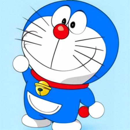 <lora:Doraemon-V1:1.0>,a cartoon character with a blue background and a red nose and a red nose and a blue background with a cartoon character with a red nose and a blue background and a red nose and a, aqua_background, blue_background, blue_sky, blue_theme, full_body, simple_background, sky,  "a cartoon character with a blue outfit and a red nose and a yellow bell around his neck and a red nose",