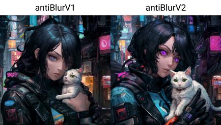 close-up, a girl holding a cat, midnight, cyberpunk city, masterpiece