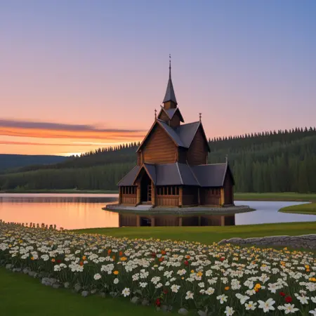 pony, Norwegian stave church