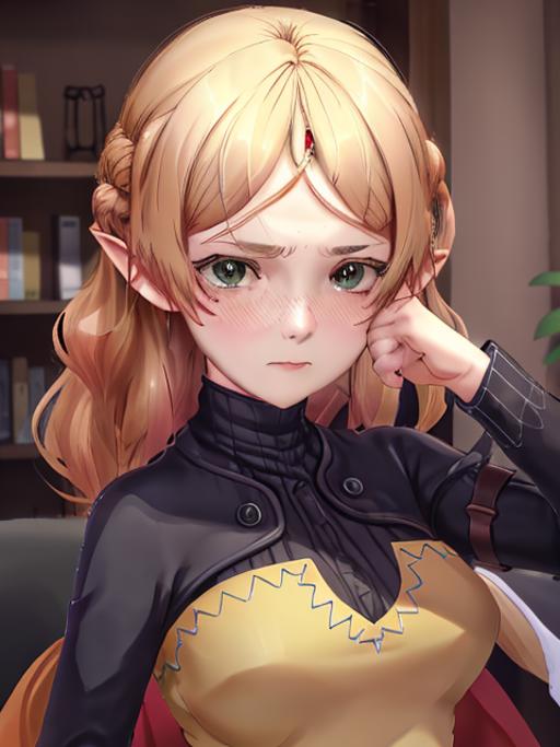 Elga (Tsundere Elf) from Uncle from Another World (エルガ, 異世界おじさん) image by sean_makes_things