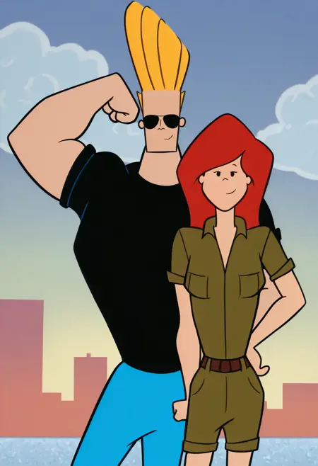Mary the Zookeeper & Johnny Bravo - Johnny Bravo (duh) | Illus Characters | Commission