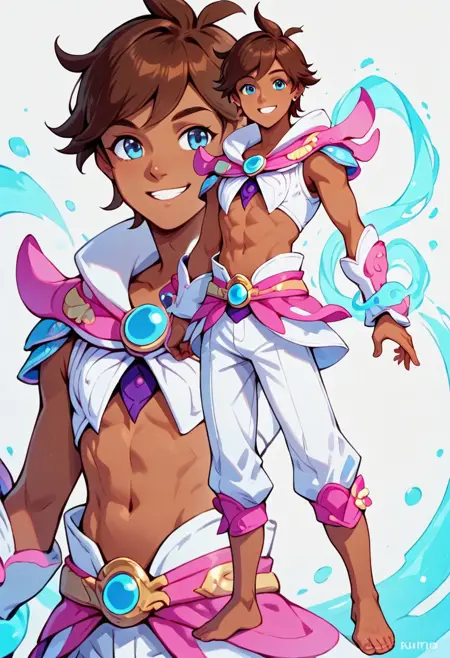 Ariel, caster magical boy - Random OC