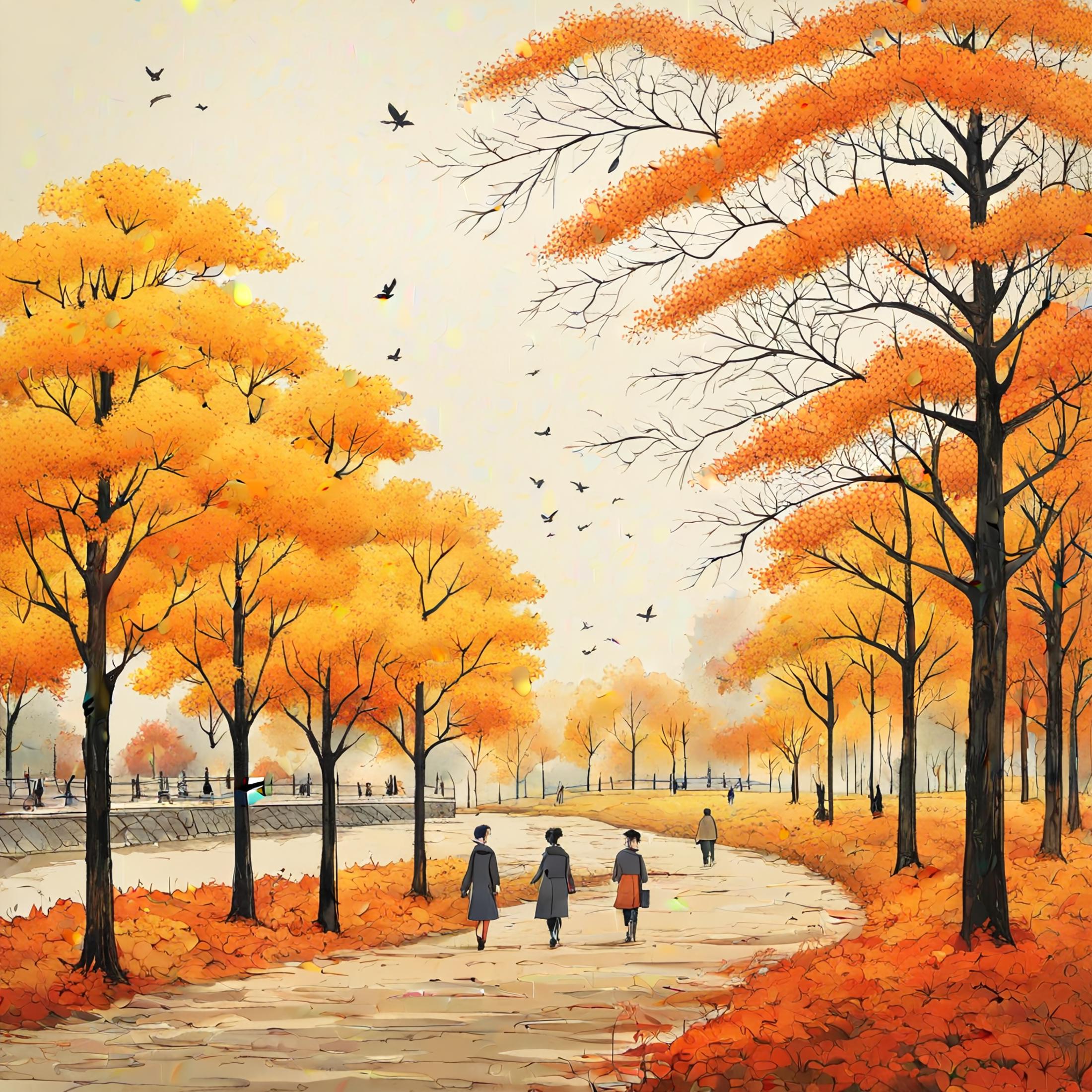 Autumn illustration model秋天的插画模型 image by Standspurfahrer