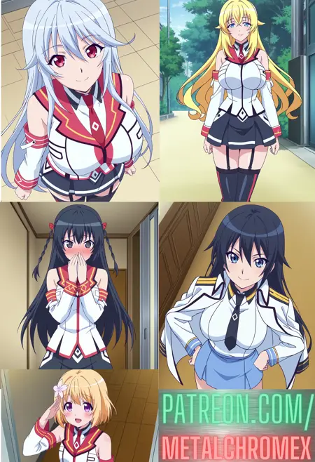 All five main heroines from Hybrid x Heart Magias Academy Ataraxia - Commission!