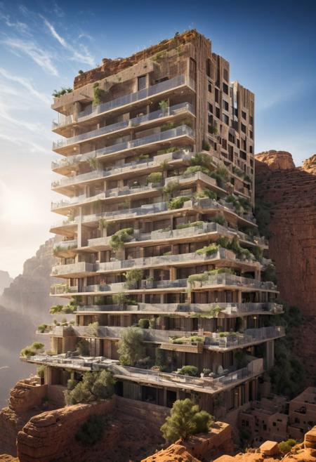 (The colonial city of the future, in the mist-filled Grand Canyon, on an unknown Earth-like planet, 2 moon on sky, Spaceship flight connects colonies:1.3), (Richard Meier:1.2), (Mario Botta:1.3), (avant-garde, future, reality, science fiction, photorealistic), (modern architecture:1.2), 
(Large Files, Ultra Realistic, 8K, 16k, FHD, HD, VFX, Perfect, Photography, composition, Architecture Sales Photography, Architecture Competition, Ultra High Resolution, Cinematography, High Resolution Image:1.1), (dramatic lighting, direct sunlight, ray tracing, clear shadow:1.2),  (real landscape:1.1), (blurred background:1.0), (urban background, more_details) ,
ac_neg1, great lighting, clear, hillscastel, frames
