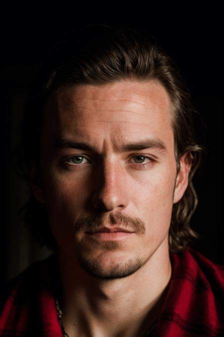 RAW photo, portrait photo of Conner MacLeod from clan MacLeod, in the style of the movie Highlander, realistic skin texture, skin pores, 8k uhd, dslr, soft lighting, high quality, film grain, Fujifilm XT3