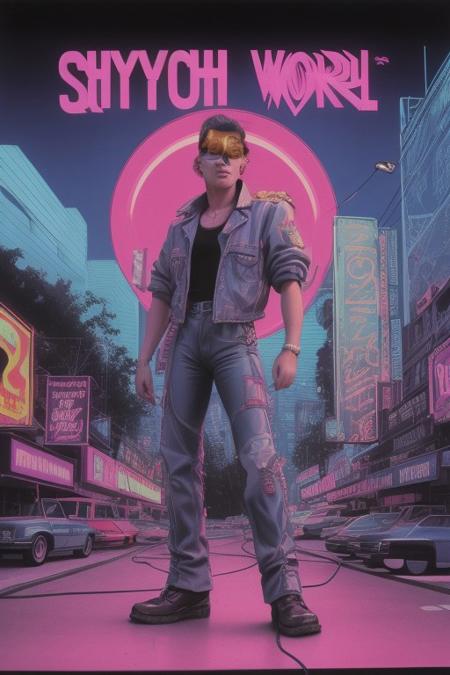 Synthwave world, retro music, 1980's