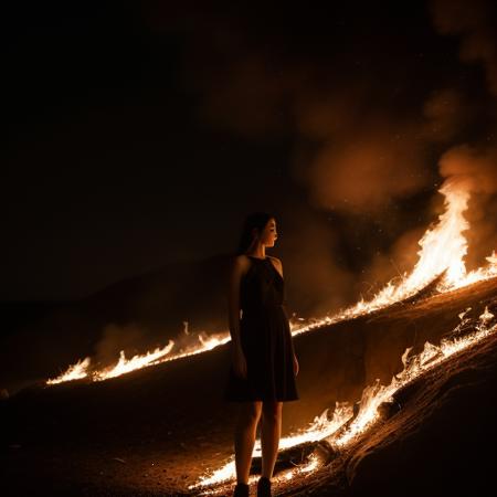 fire, girl