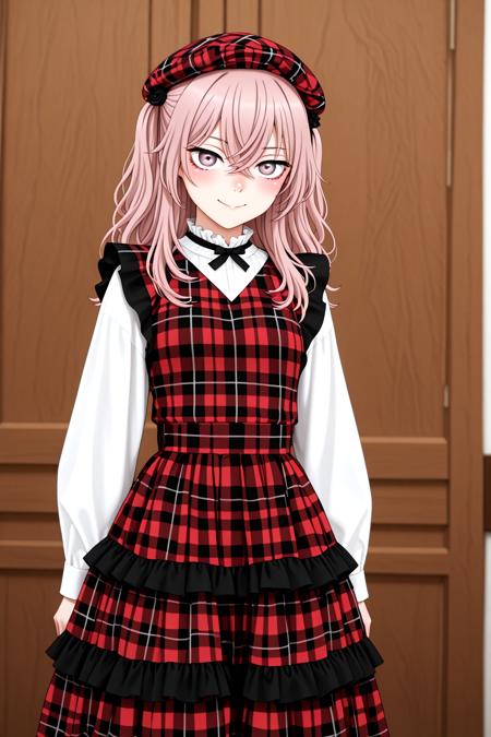 Retro Plaid Cake Skirt Dress - Illustrious v1.1