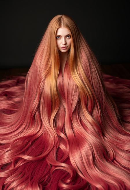 buried in a mound of luxuriant incredible thick abundant voluminous lush sensuous extremely long any single color hair wrapped around the body. extremely long hair, 100-feet of hair, super long hair, real rapunzel, rapunzel, rapunzel long hair, hair fetish, hair job, Dreamgirl, Goddess, gorgeous, amazing hair, longest hair, perfect hair, longest hair ever, hairstyles, hairstyling, hair, Debra Jo hair, extreme hair, extreme long hair, extremely long hair, Debra Jo, extreme longest hair, voluminous hair, thick and luxurious hair which is hangs to the floor and covers it. Her expression radiates confidence as she shows off her thick, luscious locks. super thick soft luxurious long lush sleek heavy voluminous cascading pendulous ultra silky pendulous shampoo commercial hair dragging the ground, around her on floor, hair piles behind her on floor
