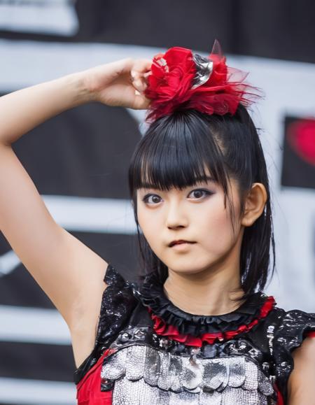 realistic, photorealistic, detailed, beautiful, RAW photo, film grain, (natural lighting :1.2), japanese, 1girl, raw photo, photo background, black hair, s0zukav2, red outfit, face focus, portrait,<lora:s0zukav2:1>, suzuka nakamoto, big eyes, asian, 20 years old woman